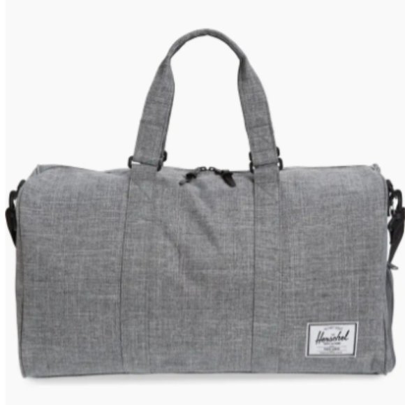 Herschel Supply Company Handbags - Hershel Supply Co. Novel Duffle Bag in Black Crosshatch PINK Lining